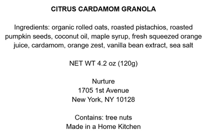 Citrus Cardamom Granola