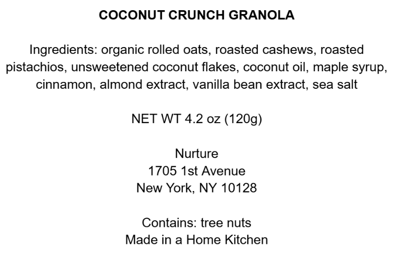 Coconut Crunch Granola