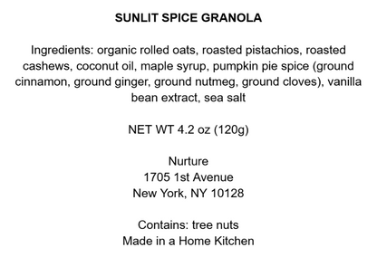 Sunlit Spice Granola